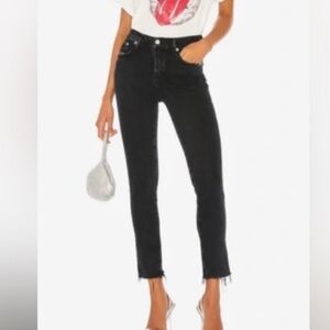 Agolde Toni Distressed Black Cropped Women's Jeans Size 25